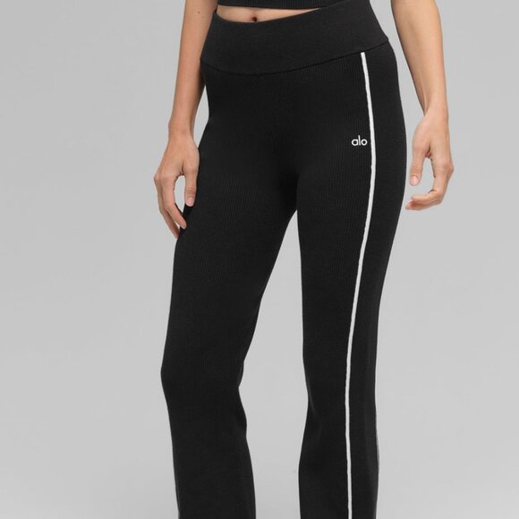 ALO Yoga Pants - Alo Yoga Ribbed Sweater Knit Highline Flare Pant